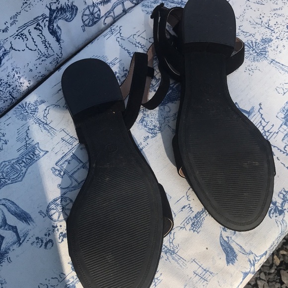 A new day suede sandals black open toe size 10 - Picture 7 of 8